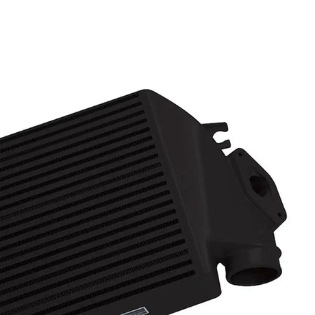 Black intercooler with ports from Mishimoto Subaru WRX top-mount intercooler kit