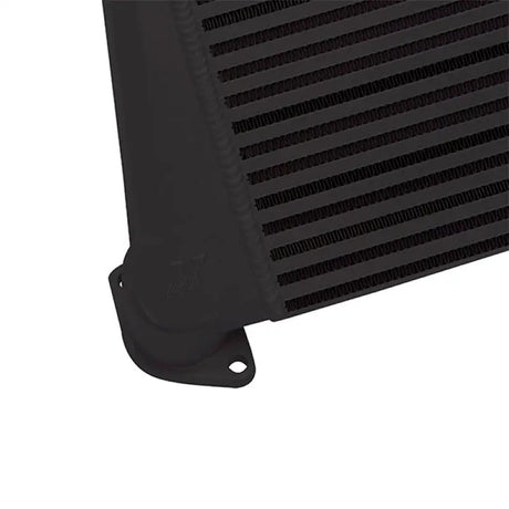 Black intercooler with mounting flange for Subaru WRX top-mount intercooler kit