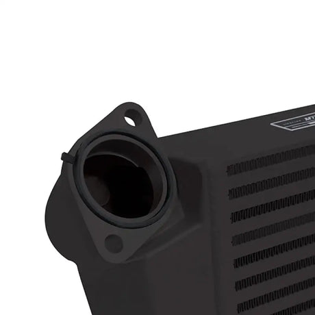 Black intercooler with mounting flange for Subaru WRX top-mount intercooler kit