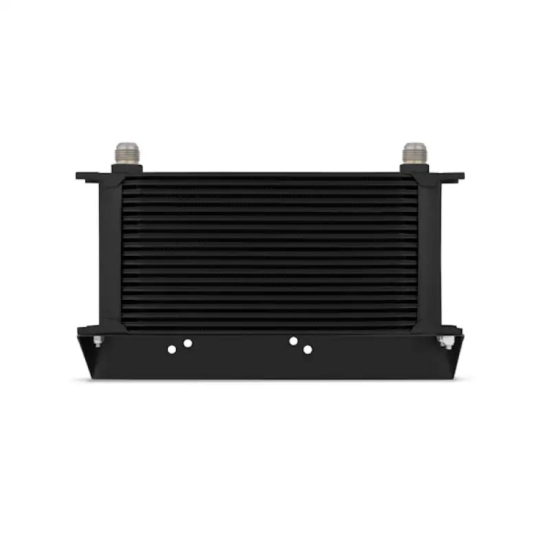 Black oil cooler with fittings from Mishimoto 10-11 Hyundai Gensis Coupe oil cooler kit