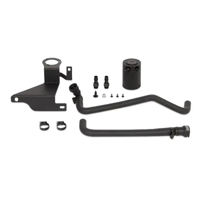 Black Mishimoto baffled oil catch can kit for Ford F-150 V8 engine