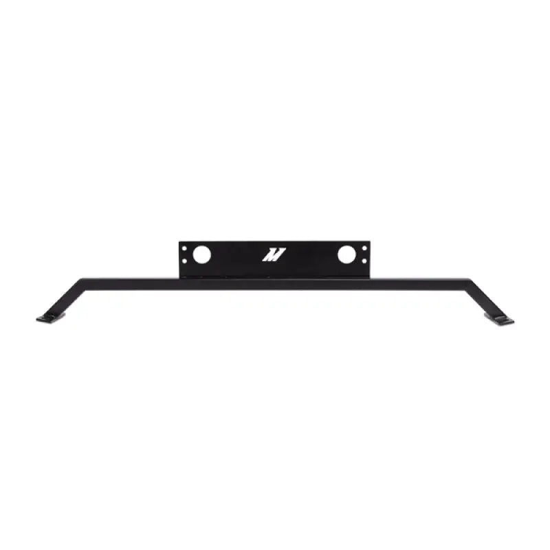 Black metal strut bar from Mishimoto Ford Mustang GT oil cooler kit 5.0L