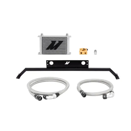 Automotive oil cooler kit for Ford Mustang GT 5.0L in silver by Mishimoto