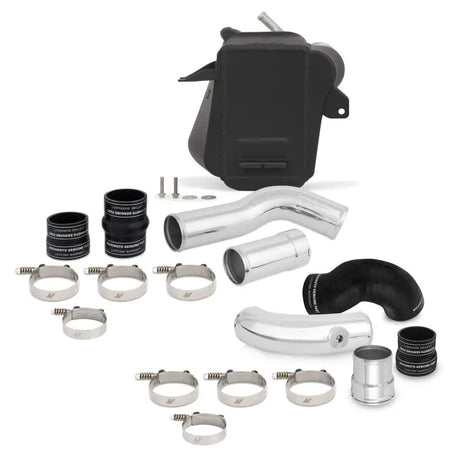 Automotive cooling system components featuring Mishimoto 11-16 Ford 6.7L Powerstroke air-to-water intercooler kit