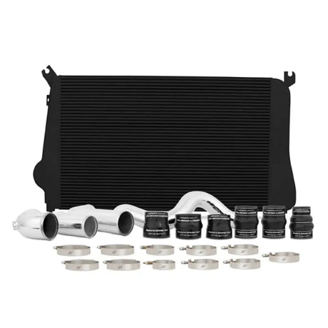 Black intercooler kit with chrome pipes for Chevrolet GMC Duramax trucks