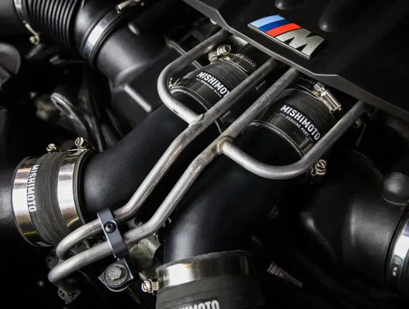 Mishimoto 12-16 BMW F10 M5 Intercooler Pipe Kit Micro Wrinkle Black - Forced Induction