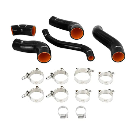 Black silicone intercooler hose kit with metal clamps for Hyundai Veloster Turbo