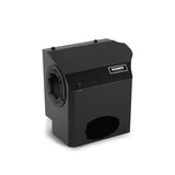 Black metal air intake kit with circular and oval openings for Ford Fiesta ST performance air intake