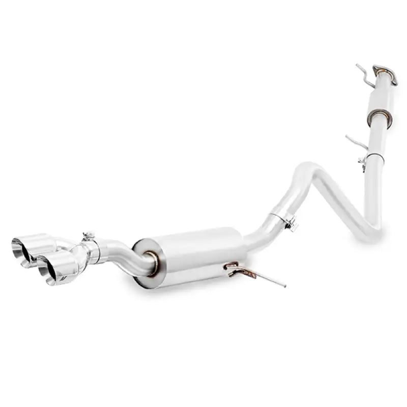 Stainless steel cat-back exhaust for Ford Fiesta ST with polished tips