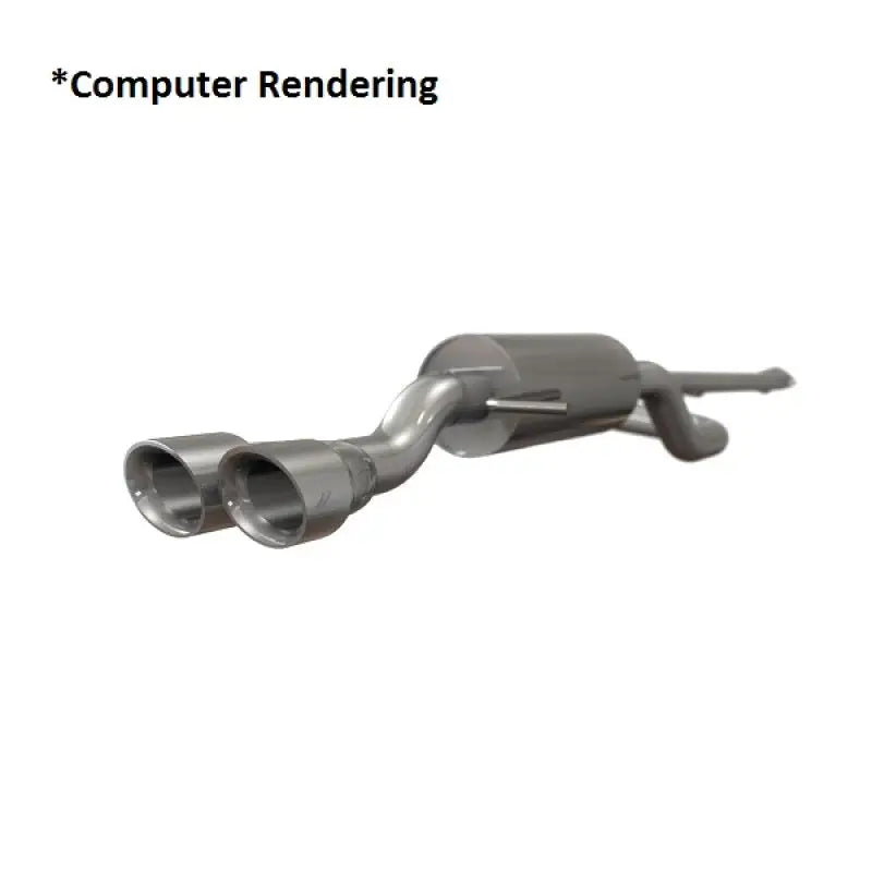 Dual-outlet exhaust system on Mishimoto Ford Fiesta stainless steel cat-back exhaust