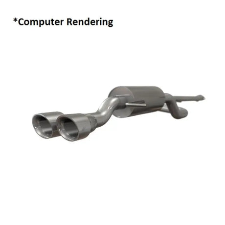 Dual-outlet stainless steel cat-back exhaust system for Ford Fiesta ST with polished tips