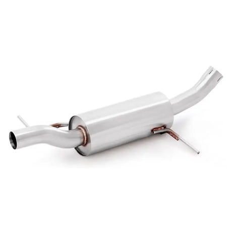 Shiny stainless steel Ford Fiesta cat-back exhaust with polished tips for better sound and style