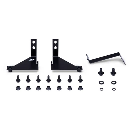 Black metal bracket set with hardware for Ford Fiesta oil cooler kit