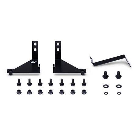 Black metal bracket set with hardware for Mishimoto Ford Fiesta ST oil cooler kit