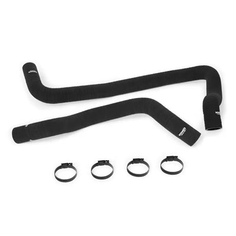 Black silicone radiator hose with hose clamps from Mishimoto Chevy Corvette radiator hose kit