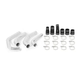 Chrome pipes, black couplers, and hose clamps for Mishimoto F-150 intercooler pipe kit