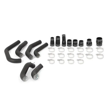 Black silicone hose kit with clamps for Ford F-150 2.7L EcoBoost wrinkle black pipe kit
