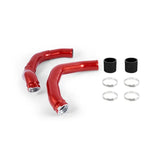 Red aluminum intercooler pipe kit with black couplers and silver clamps for BMW F80 M3/M4