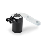 Black and silver baffled oil catch can for BMW F8X M3/M4, high-performance oil catch
