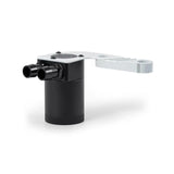Black and silver baffled oil catch can for BMW F8X M3/M4 in Alpine White