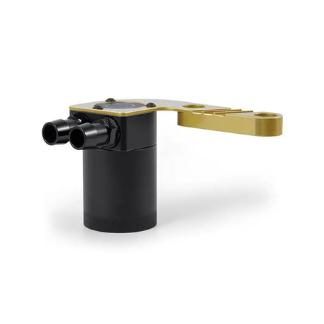 Black and gold baffled oil catch can for BMW F8X M3/M4 by Mishimoto
