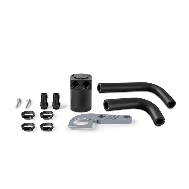 Automotive oil catch kit with Mishimoto baffled oil catch can for BMW F8X M3/M4