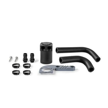 Automotive oil catch kit Mishimoto Lime Rock Gray with baffled oil catch design