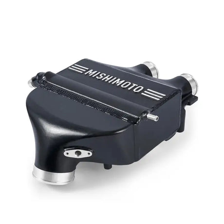 Black Mishimoto intercooler from the BMW F8X M3/M4 power pack for top cooling boost