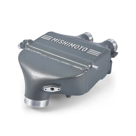 Gray Mishimoto intercooler power pack for F8X BMW M3/M4 in Lime Rock Gray