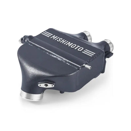 Gray Mishimoto intercooler power pack for BMW F8X M3 M4 high performance cooling
