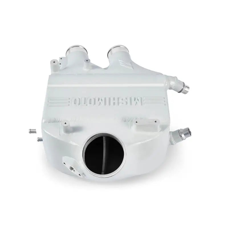 Silver metal engine part from Mishimoto intercooler power pack for BMW F8X M3 M4