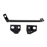 Black metal mounting brackets for Ford Mustang oil cooler kit in Mishimoto 15 EcoBoost
