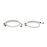 Braided stainless steel hoses from Mishimoto 15 Ford Mustang EcoBoost oil cooler kit