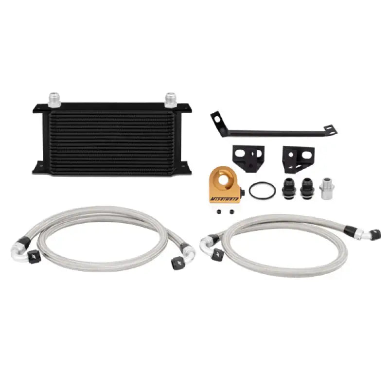 Oil cooler kit for Ford Mustang EcoBoost, Mishimoto thermostatic cooler kit in black