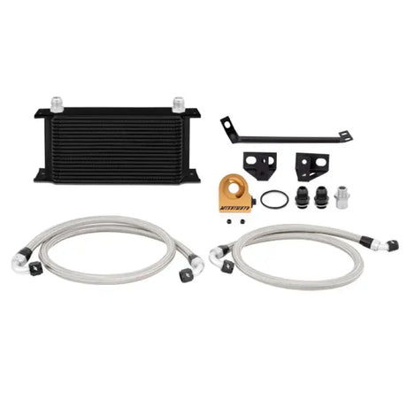 Automotive oil cooler kit for Ford Mustang EcoBoost, Mishimoto black oil cooler kit