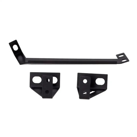 Black metal mounting brackets for Mishimoto 15 Ford Mustang EcoBoost oil cooler kit