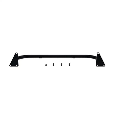 Black metal support bar with mounting plates for Subaru WRX front-mount intercooler kit