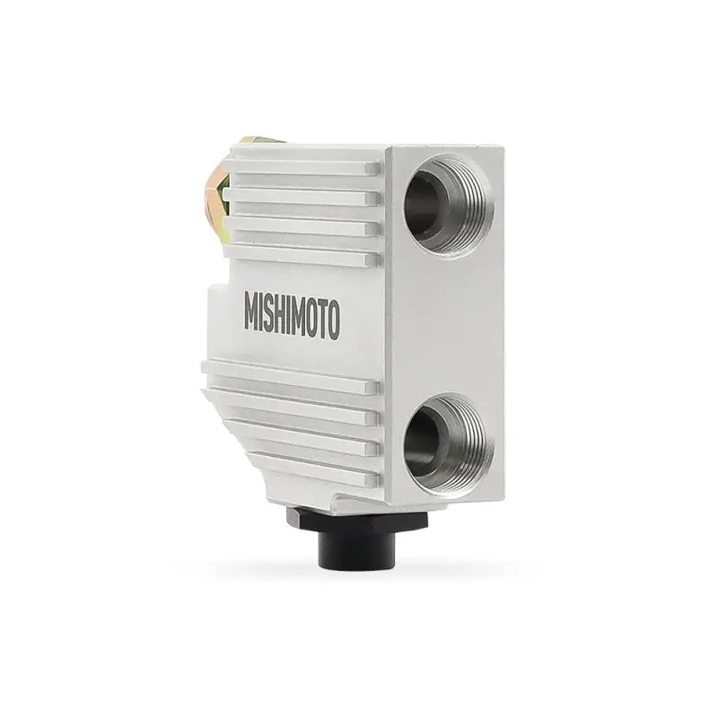 Silver aluminum fluid cooler for Mishimoto Jeep Grand Cherokee thermal bypass valve kit