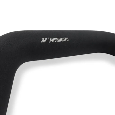 Black Mishimoto hose from L5P hot-side boot kit for GM 6.6L L5P engines
