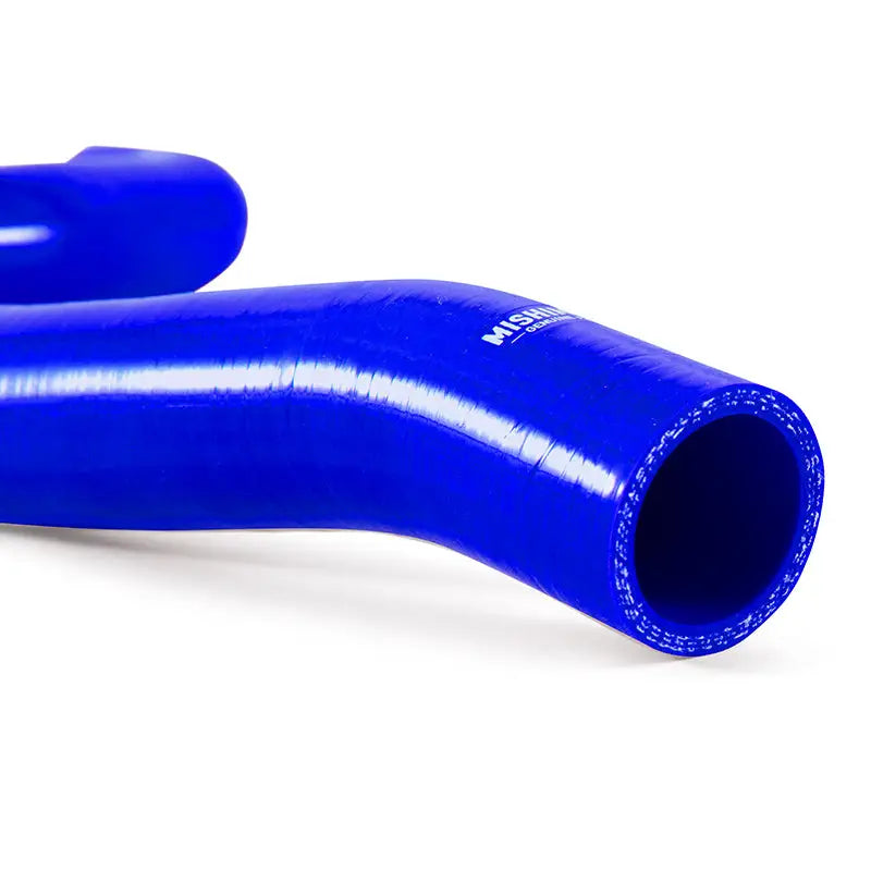 Blue silicone radiator coolant hose from Mishimoto Jeep Wrangler JL coolant hose kit