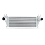 Silver intercooler with horizontal fins from Mishimoto Ford Ranger ecoboost intercooler kit