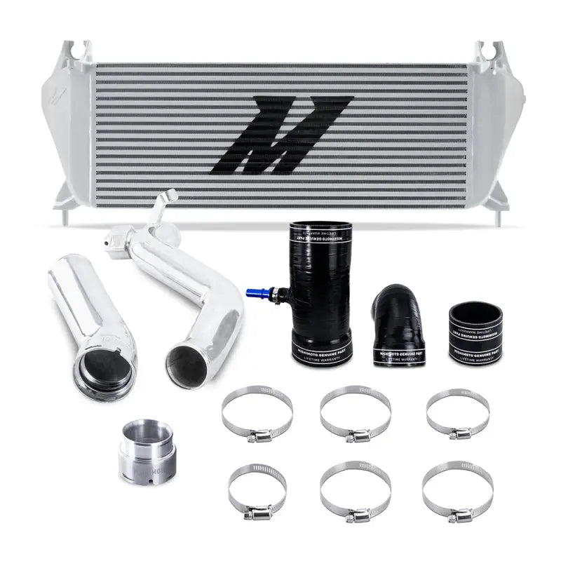 Automotive intercooler kit for Ford Ranger 2.3L EcoBoost with polished pipes