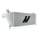 Silver intercooler with black logo from Mishimoto Ford Ranger ecoboost intercooler kit