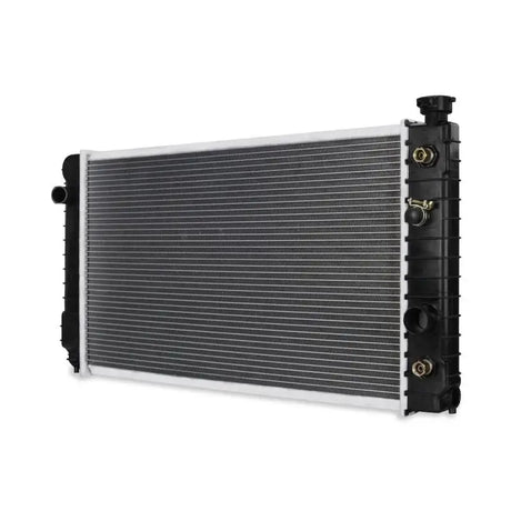 Automotive radiator with black plastic tanks for Chevrolet S10 and GMC S15 Sonoma replacement radiator
