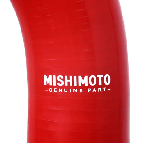 Red Mishimoto silicone hose from Ford Mustang 3.8L V6 hose kit