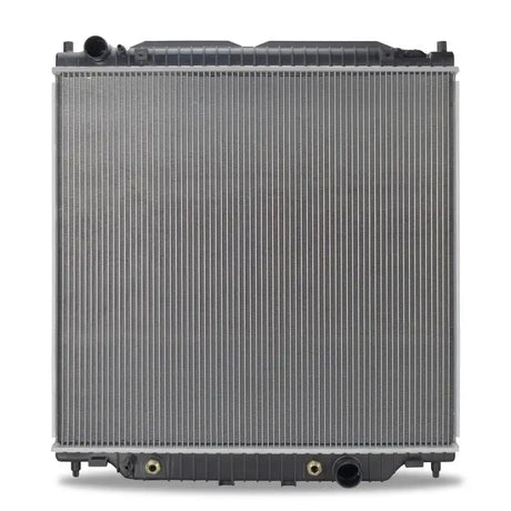 Automotive radiator with cooling fins for Ford F-Series Super Duty replacement radiator
