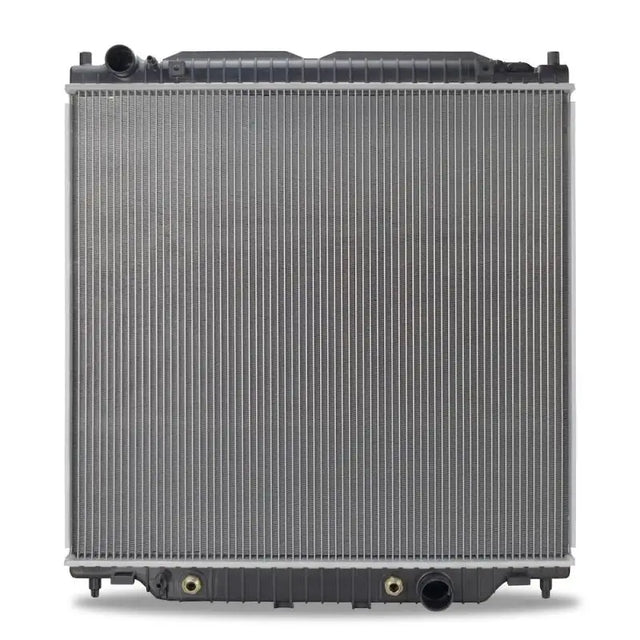 Automotive radiator with cooling fins for Ford F-Series Super Duty replacement radiator
