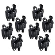 Eight black ignition coils from Mishimoto Gen V LS3 ignition coil set for Chevy engines