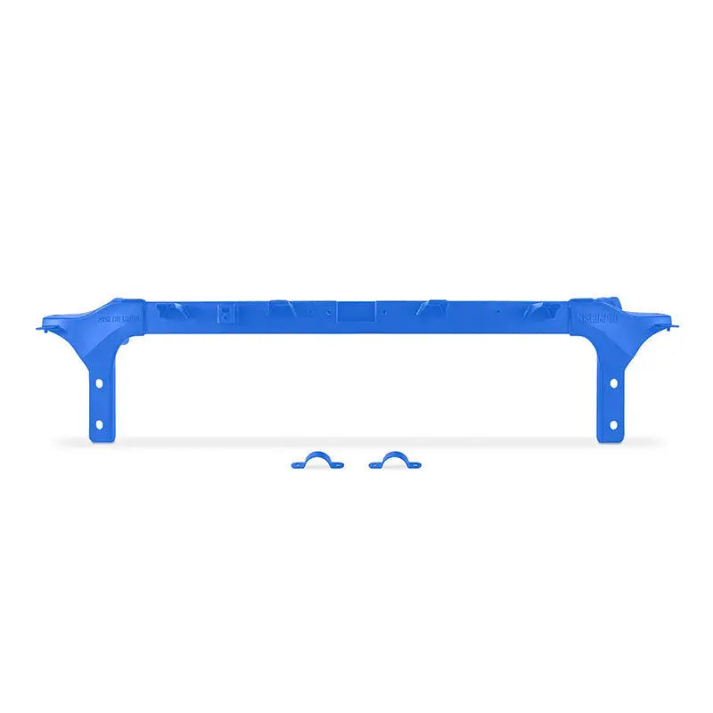 Blue plastic support bracket with clips for Mishimoto 2011-2016 Ford 6.4L Powerstroke upper support bar