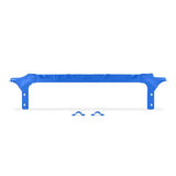 Blue plastic support bracket with clips for Mishimoto 2011-2016 Ford 6.4L Powerstroke upper support bar